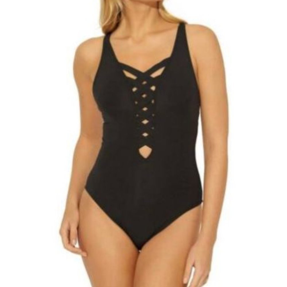 BLEU by ROD BEATTIE Basket Weave Swimsuit